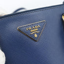PRADA Galleria Handtasche Saffiano-Leder 2-Wege Blau Gold Original 182959A-17