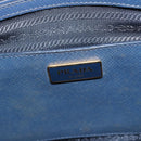 PRADA Galleria Handtasche Saffiano-Leder 2-Wege Blau Gold Original 182959A-19