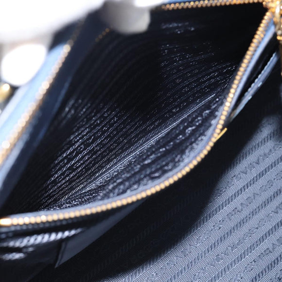 PRADA Galleria Handtasche Saffiano-Leder 2-Wege Blau Gold Original 182959A