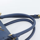 PRADA Galleria Handtasche Saffiano-Leder 2-Wege Blau Gold Original 182959A-8