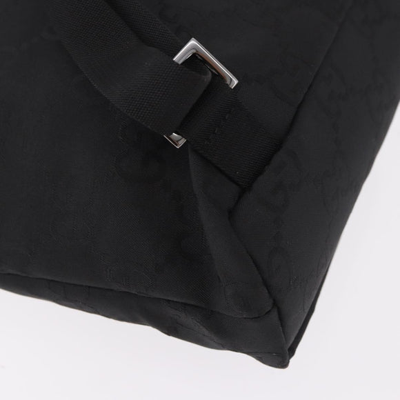 GUCCI GG Canvas Backpack Black Silver 003 0242 Auth 182962A