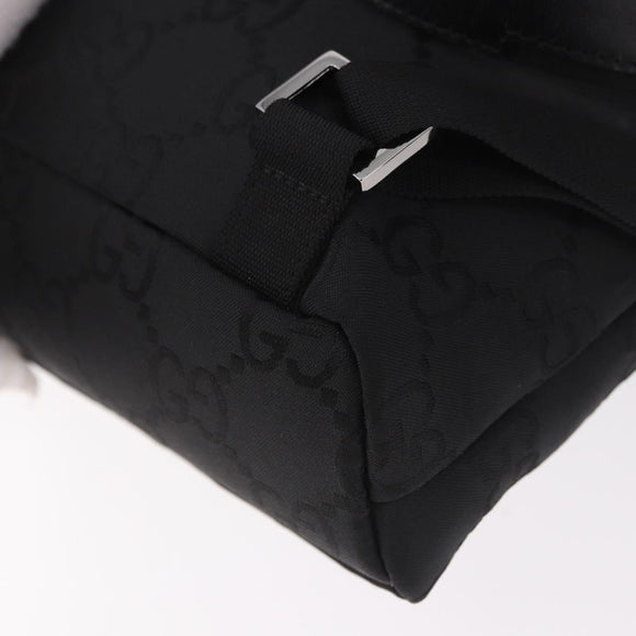 GUCCI GG Canvas Backpack Black Silver 003 0242 Auth 182962A