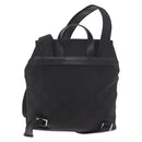 GUCCI GG Canvas Backpack Black Silver 003 0242 Auth 182962A-2
