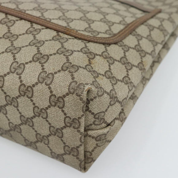 GUCCI GG Supreme Web Sherry Line Tote Bag PVC Beige Red 39 02 003 Auth 182963
