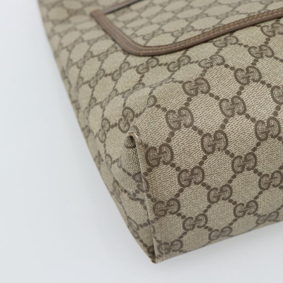 GUCCI GG Supreme Web Sherry Line Tote Bag PVC Beige Red 39 02 003 Auth 182963