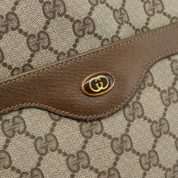 GUCCI GG Supreme Web Sherry Line Tote Bag PVC Beige Red 39 02 003 Auth 182963