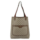 GUCCI GG Supreme Web Sherry Line Tote Bag PVC Beige Red 39 02 003 Auth 182963-2