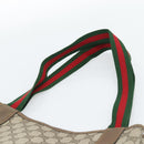 GUCCI GG Supreme Web Sherry Line Tote Bag PVC Beige Red 39 02 003 Auth 182963-8