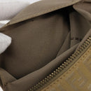 FENDI Zucchino Canvas Shoulder Bag Beige Gold Auth 182966A-12