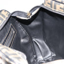 FENDI Zucca Canvas Hand Bag Black Brown Auth 182969V-23