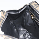 FENDI Zucca Canvas Hand Bag Black Brown Auth 182969V-24