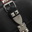 PRADA Electra Studs Shoulder Bag Leather Black Silver Auth 182970V-18