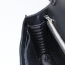 PRADA Electra Studs Shoulder Bag Leather Black Silver Auth 182970V-23