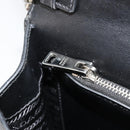 PRADA Electra Studs Shoulder Bag Leather Black Silver Auth 182970V-24