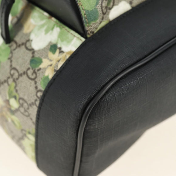 GUCCI GG Supreme Backpack PVC Beige Silver 406370 Auth 182971SM