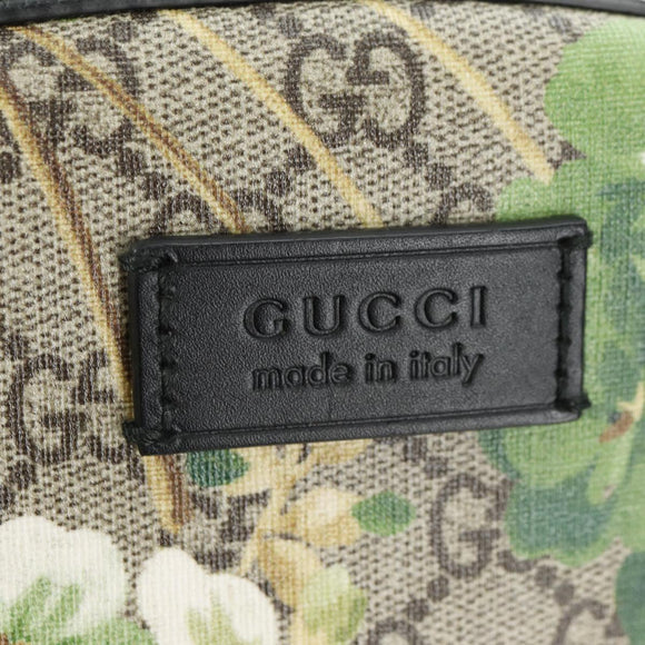 GUCCI GG Supreme Backpack PVC Beige Silver 406370 Auth 182971SM