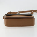 PRADA Schultertasche Leder Braun Silber Original 182972A-11