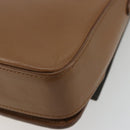 PRADA Schultertasche Leder Braun Silber Original 182972A-14