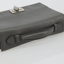 PRADA Schultertasche Leder Braun Silber Original 182972A-7