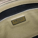 PRADA Cuir Open Promenade Satchel Bag Saffiano 2way Khaki Gold Auth 182976A-18