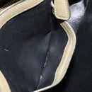 PRADA Cuir Open Promenade Satchel Bag Saffiano 2way Khaki Gold Auth 182976A-24