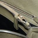 PRADA Cuir Open Promenade Satchel Bag Saffiano 2way Khaki Gold Auth 182976A-25
