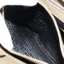 PRADA Cuir Open Promenade Satchel Bag Saffiano 2way Khaki Gold Auth 182976A-26