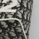 Christian Dior Trotter Canvas Vanity Hand Bag PVC Black Silver Auth 182977A-10