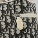 Christian Dior Trotter Canvas Vanity Hand Bag PVC Black Silver Auth 182977A-14