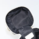 Christian Dior Trotter Canvas Vanity Hand Bag PVC Black Silver Auth 182977A-15