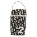 Christian Dior Trotter Canvas Vanity Hand Bag PVC Black Silver Auth 182977A-2