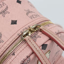 MCM Vicetos Logogram Backpack PVC Leather Pink Gold Auth 182978-17