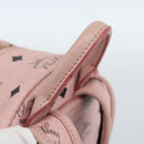 MCM Vicetos Logogram Backpack PVC Leather Pink Gold Auth 182978-7