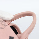 MCM Vicetos Logogram Backpack PVC Leather Pink Gold Auth 182978-8