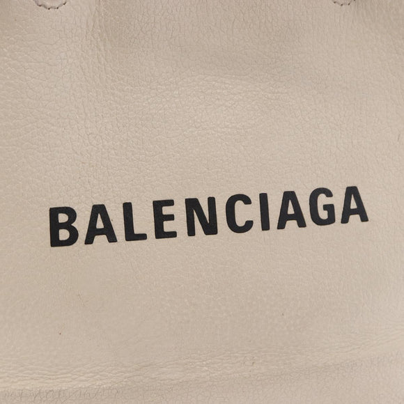 BALENCIAGA Shopping Tote Bag XXS Bag Leather 2way White 528655 Auth 182979