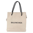 BALENCIAGA Shopping Tote Bag XXS Bag Leather 2way White 528655 Auth 182979-13