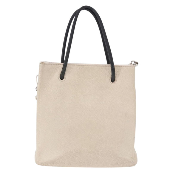 BALENCIAGA Shopping Tote Bag XXS Bag Leather 2way White 528655 Auth 182979