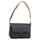 MARNI Schoudertas Leer Zwart Goud Authentiek 182981A-1