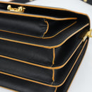 MARNI Schoudertas Leer Zwart Goud Authentiek 182981A-10