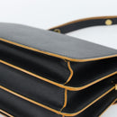MARNI Schoudertas Leer Zwart Goud Authentiek 182981A-12