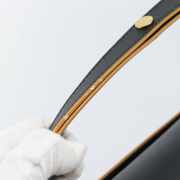MARNI Schoudertas Leer Zwart Goud Authentiek 182981A