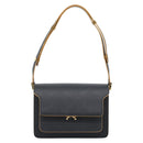MARNI Schoudertas Leer Zwart Goud Authentiek 182981A-2