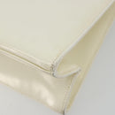 GUCCI Shoulder Bag Patent leather White Silver Auth 182984-9