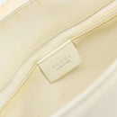 GUCCI Shoulder Bag Patent leather White Silver Auth 182984-17