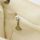 GUCCI Shoulder Bag Patent leather White Silver Auth 182984-20