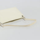 GUCCI Shoulder Bag Patent leather White Silver Auth 182984-7
