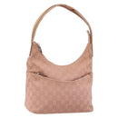 GUCCI GG Canvas Shoulder Bag Pink Silver 001 3386 Auth 182987-1