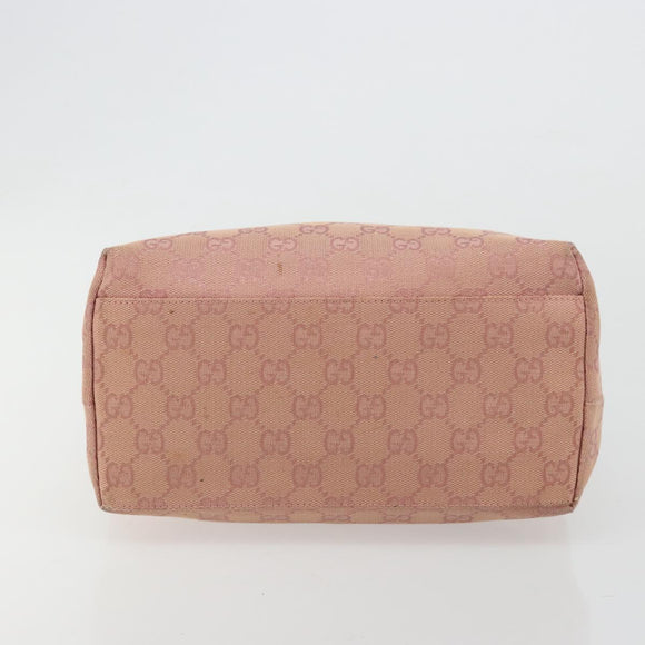 GUCCI GG Canvas Shoulder Bag Pink Silver 001 3386 Auth 182987