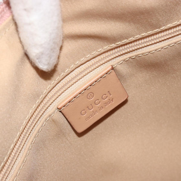 GUCCI GG Canvas Shoulder Bag Pink Silver 001 3386 Auth 182987