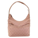 GUCCI GG Canvas Shoulder Bag Pink Silver 001 3386 Auth 182987-2